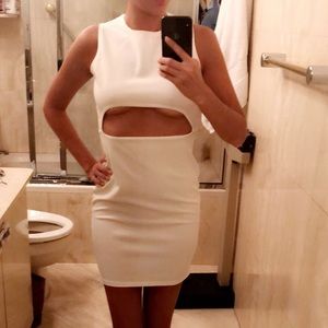 White cut out dress